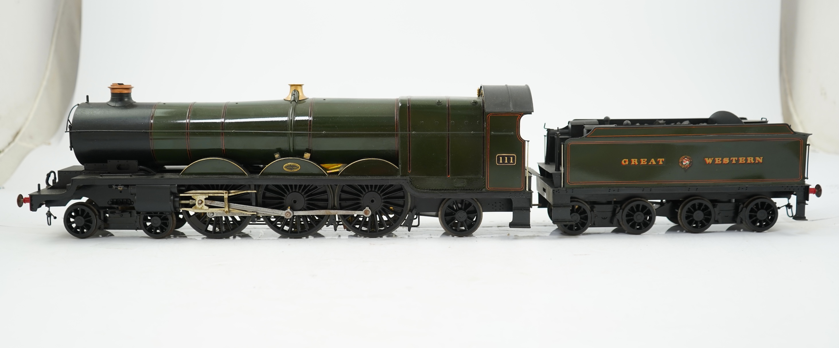 A Gauge One Cherry Scale Models (No. 66) model of GWR The Great Bear 111, 4-6-2 locomotive with bogie tender, powered for two rail operation.